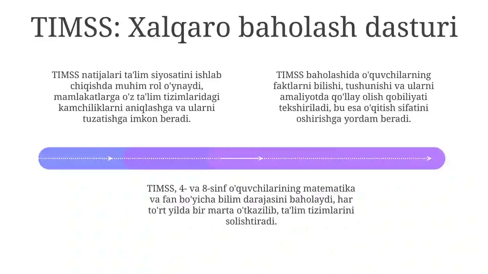 TIMSS xalqaro baholash dasturlari: mazmuni va mohiyati 4