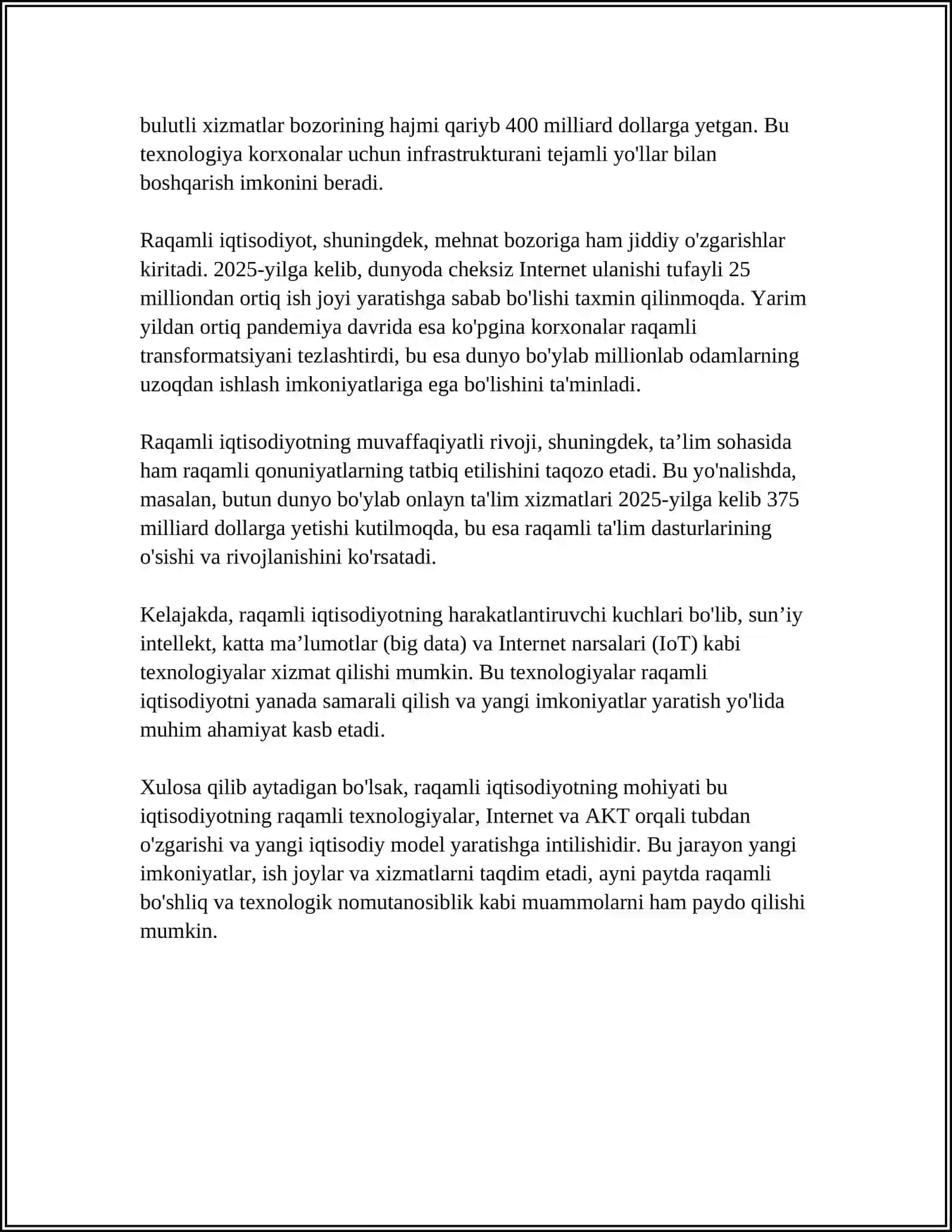 RAQAMLI IQTISODIYOTNING TEXNOLOGIK ASOSLARI 4