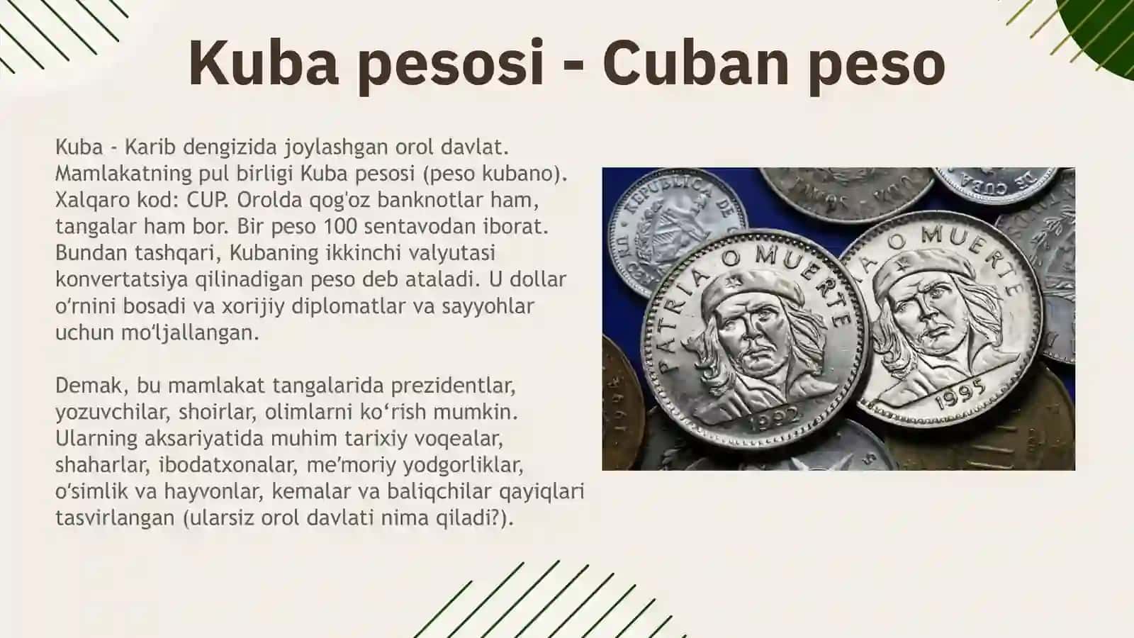 KUBA Pul tizimi 4