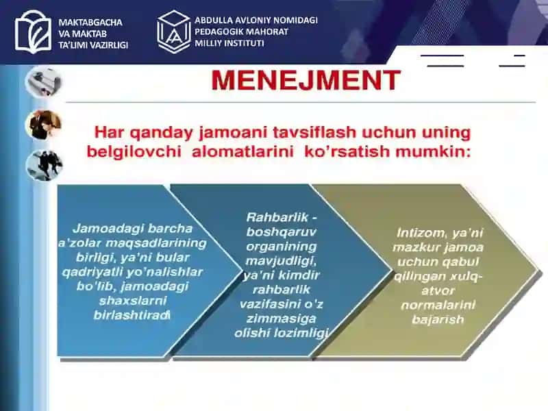 Samarali boshqaruv tamoyillarini yo‘lga qo‘yish pedausullari. 4