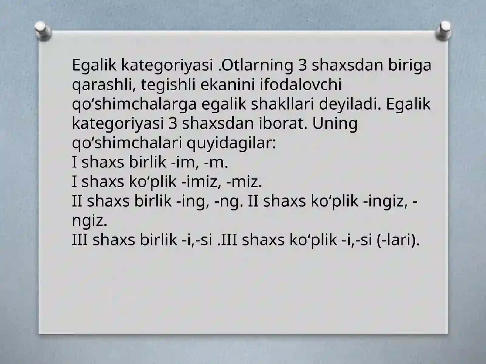 Ot va sifat so‘z turkumlari 4