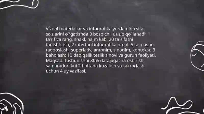 Sifat soʻz turkumini oʻrganishda interfaol usullarni qoʻllash 4