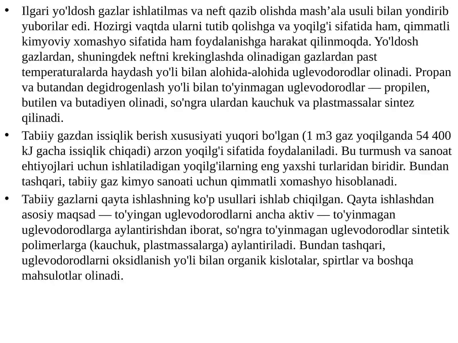 Metanni oksidlash usuli bilan formaldegid ishlab chiqarish 4