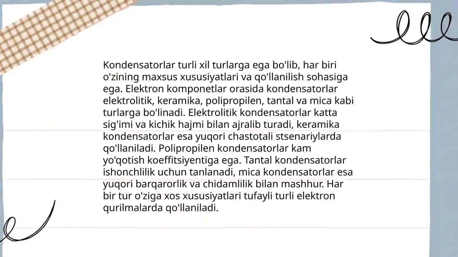 Elektr sig'imi.Kondensatorlar 4