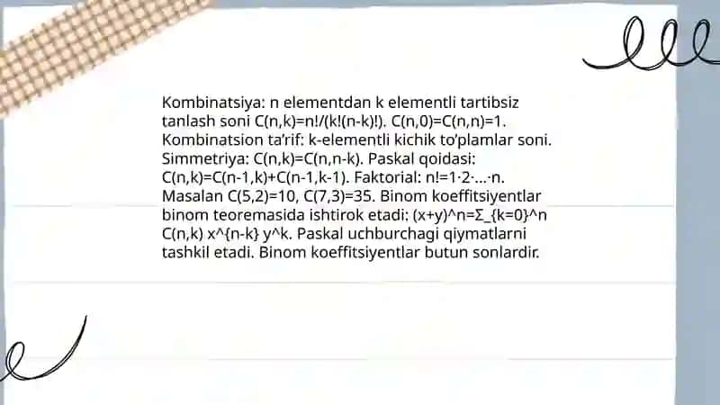 Qiziqarli kombinatorika 4