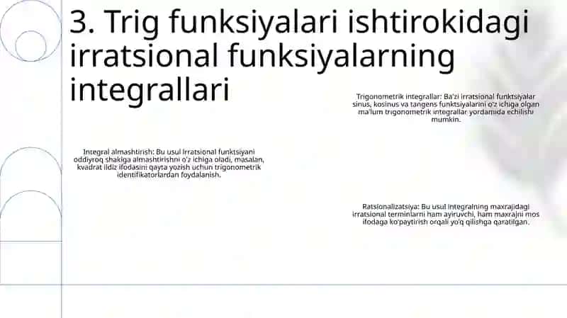 Irratsional Funksiyalarini Integrallash 4