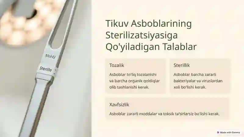 Zamonaviy Tikuv Asboblari: Sterilizatsiya 4