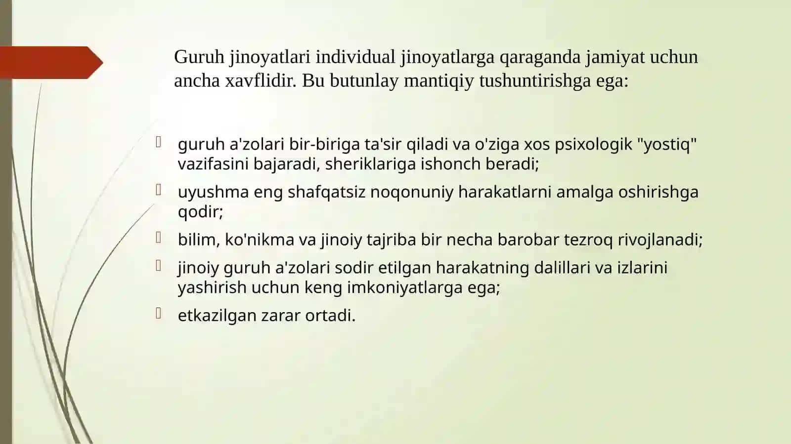 Jinoiy guruhlar psixologiyasi 4