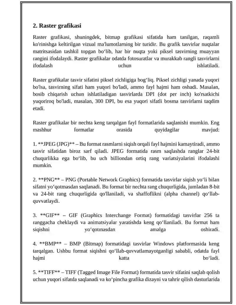 Kompyuter grafikasi va uning turlari 4