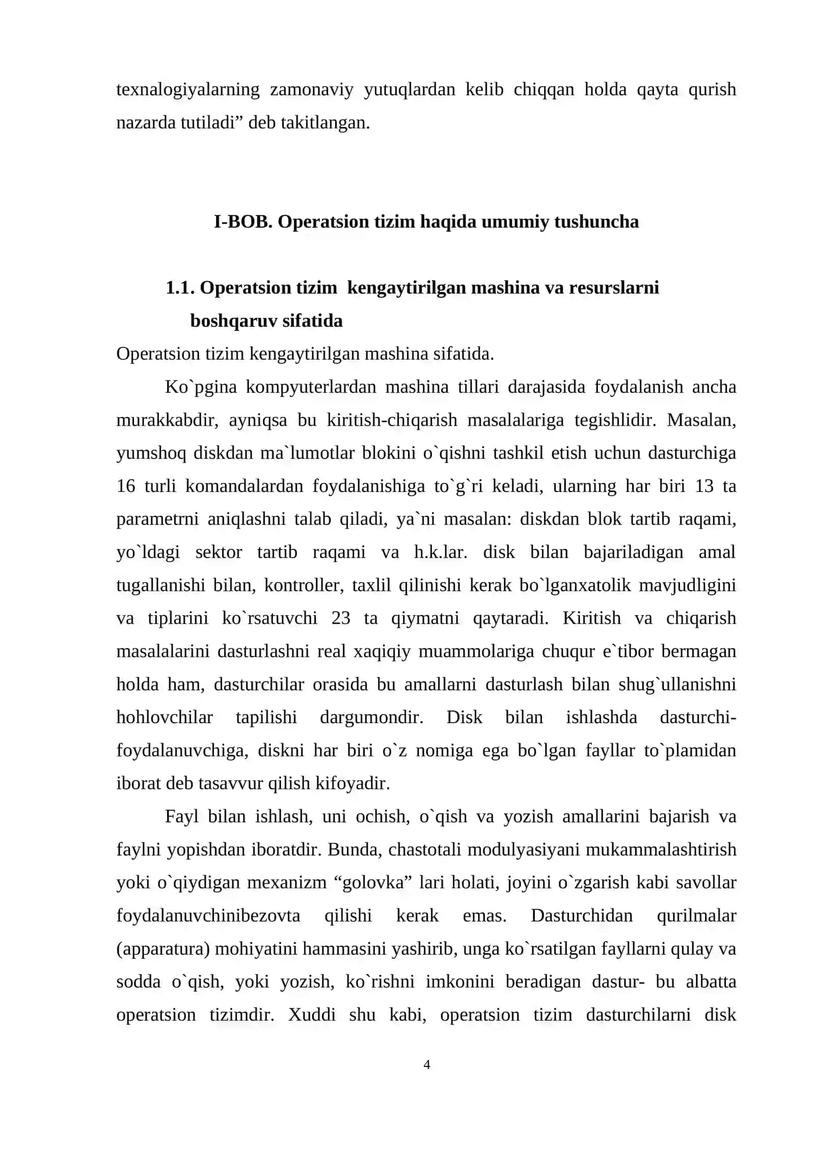 Operatsion tizim haqida umumiy tushuncha 4