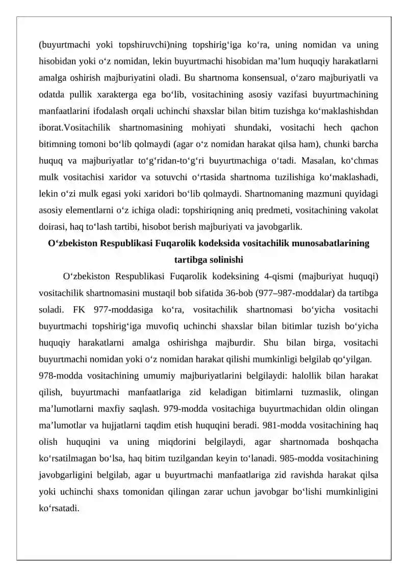 Vositachilik shartnomasi 4