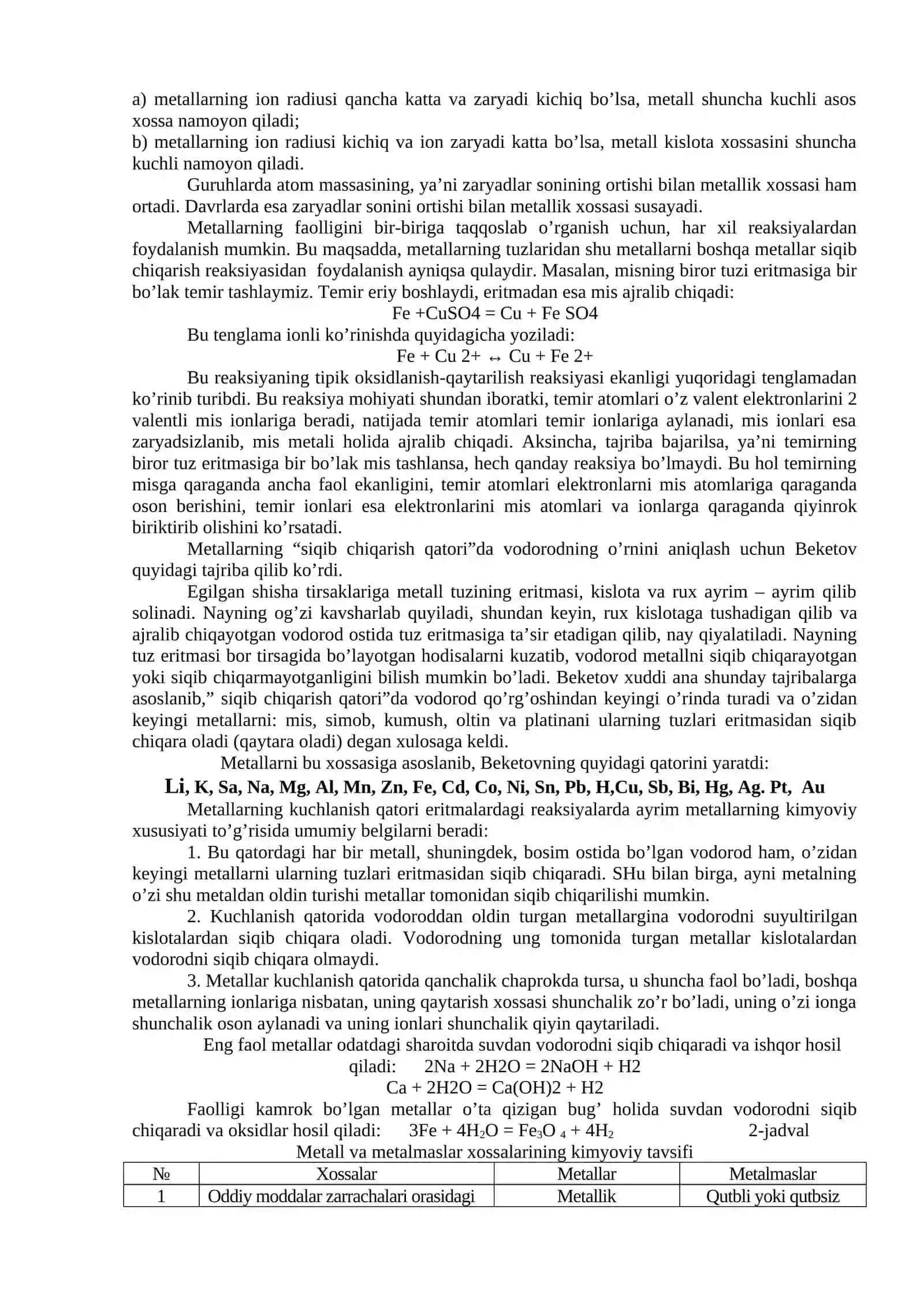 Metallar va ularning umumiy xarakteristikasi 4