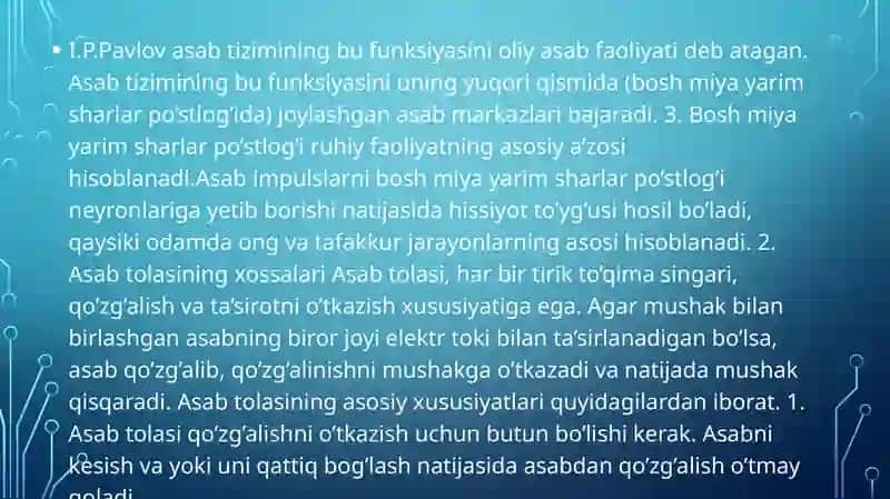 Asabmarkazlarining o’ziga xosligi 4