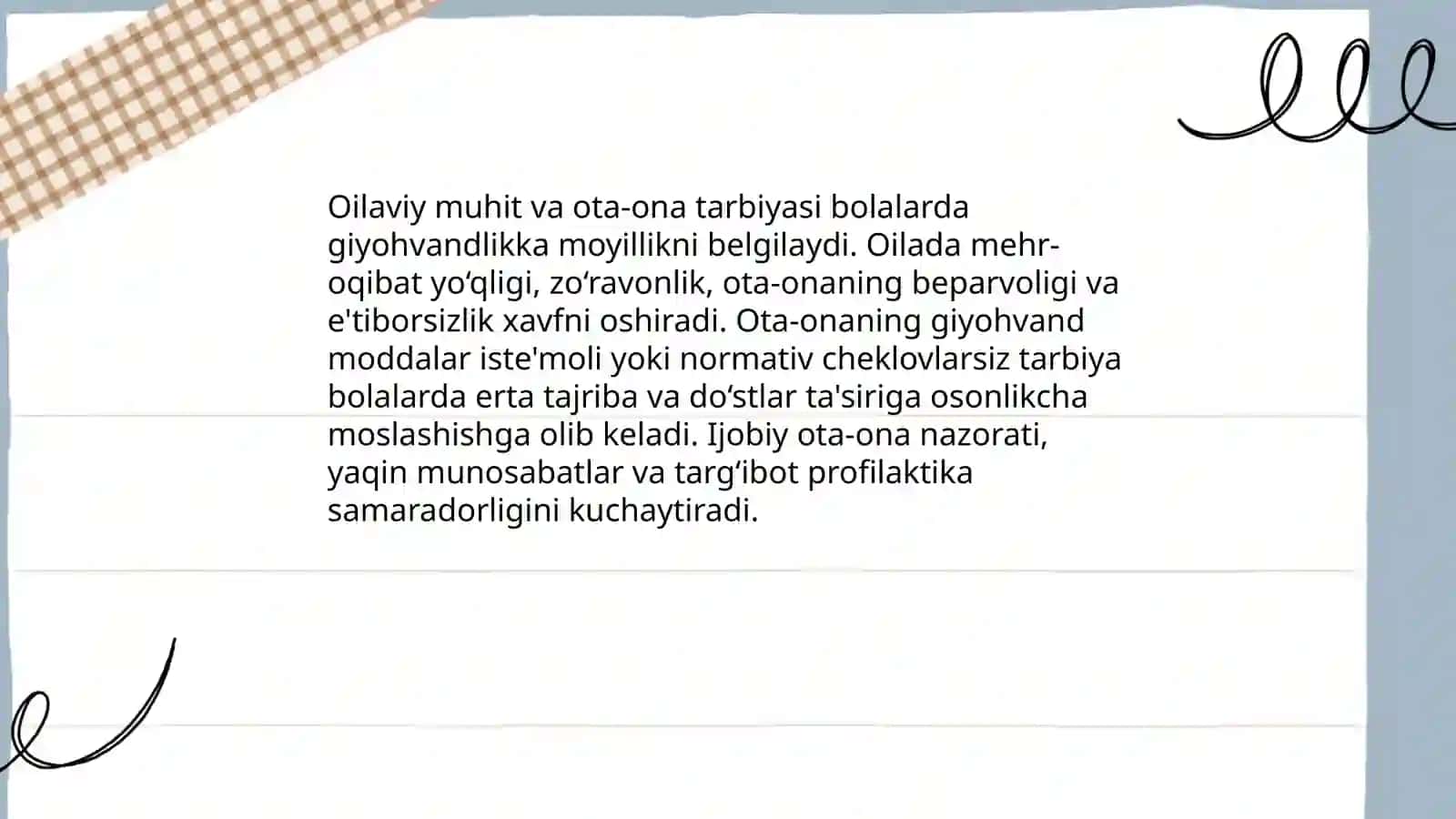 Ota-ona Tarbiyasi va Giyohlik 4
