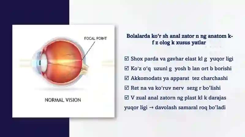 BOLALARDA KO’RISHNI MUHOFAZA QILISH VA PROFILAKTIKA 4