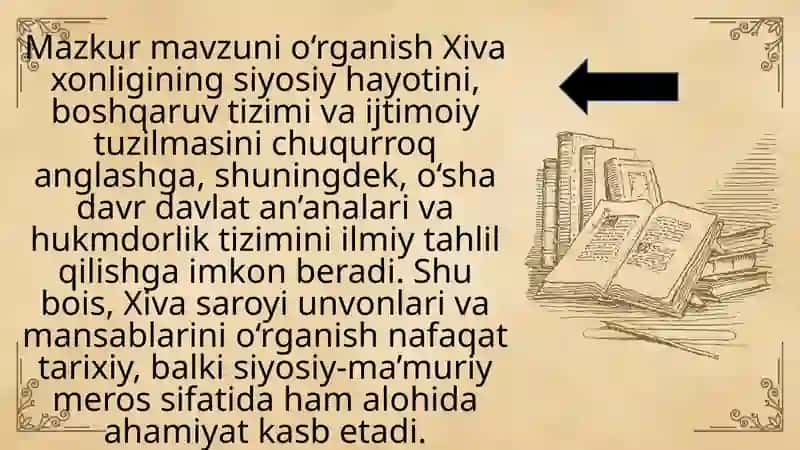 Xiva xonligida saroy unvonlari va mansablari 4