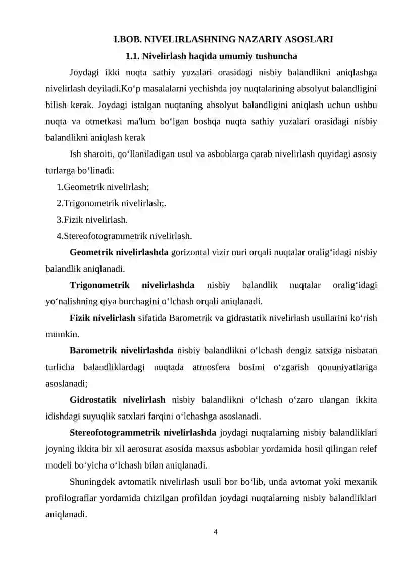 Nivelirlash Turlari 4
