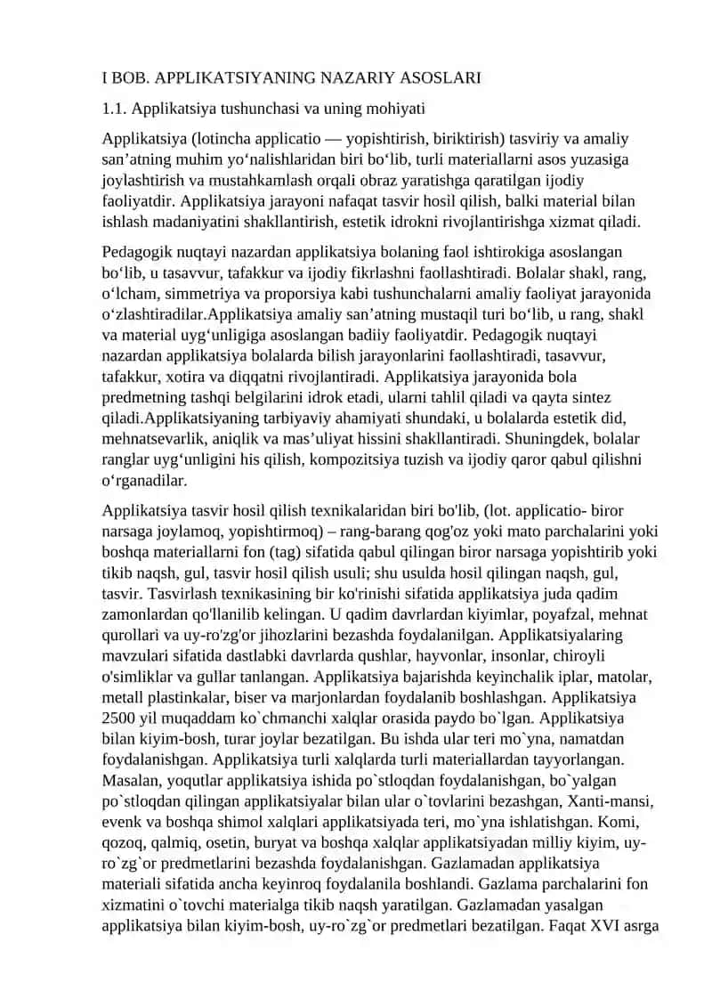 Applikatsiya Mashg'ulotlari 4