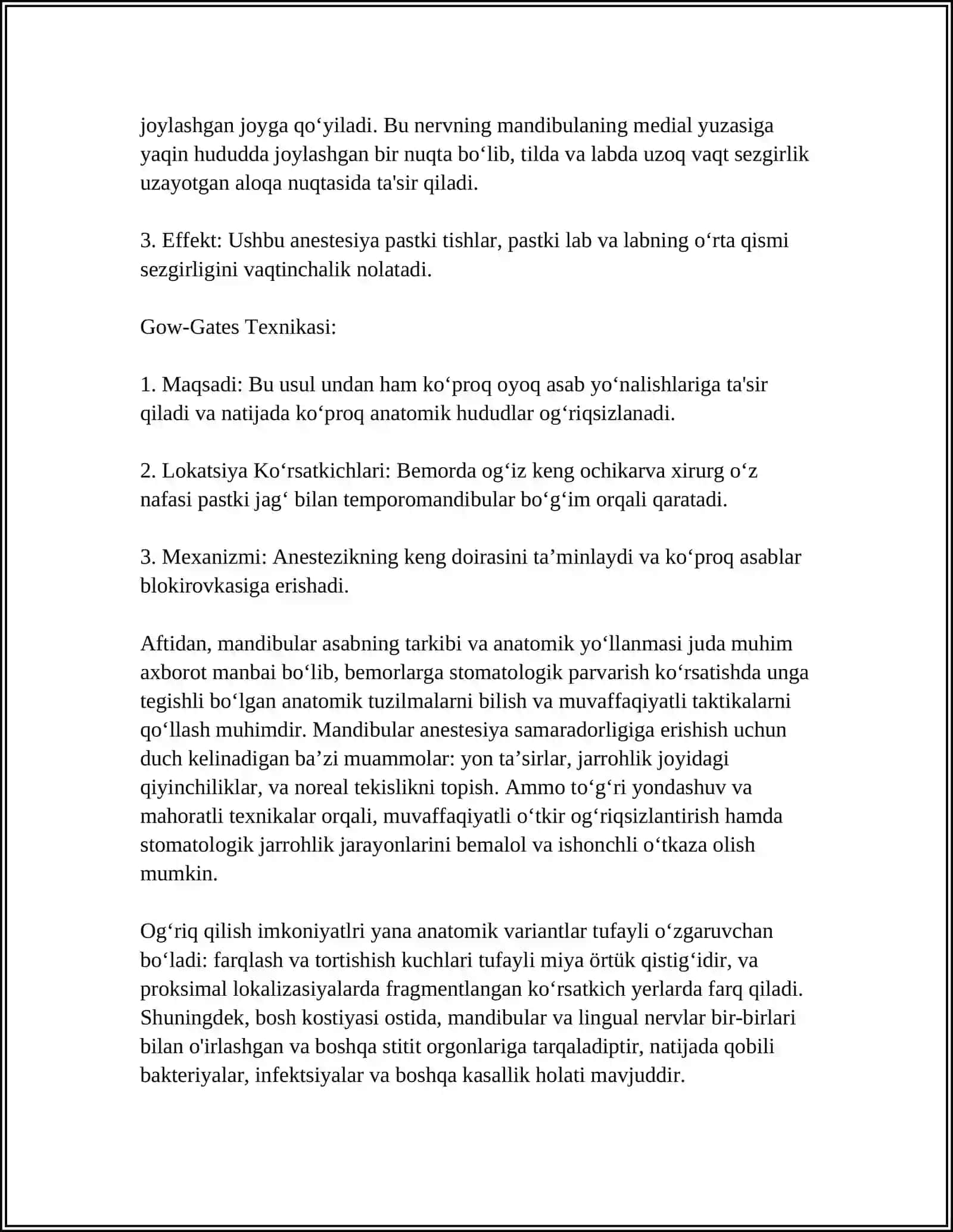 MANDIBULYAR ANESTIZIYA QILISH 4