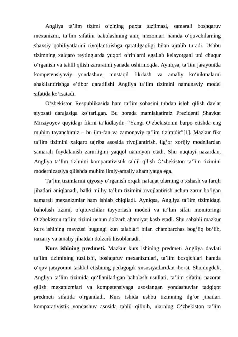 KOMPARAVISTIK PEDAGOGIKA KURSI 4