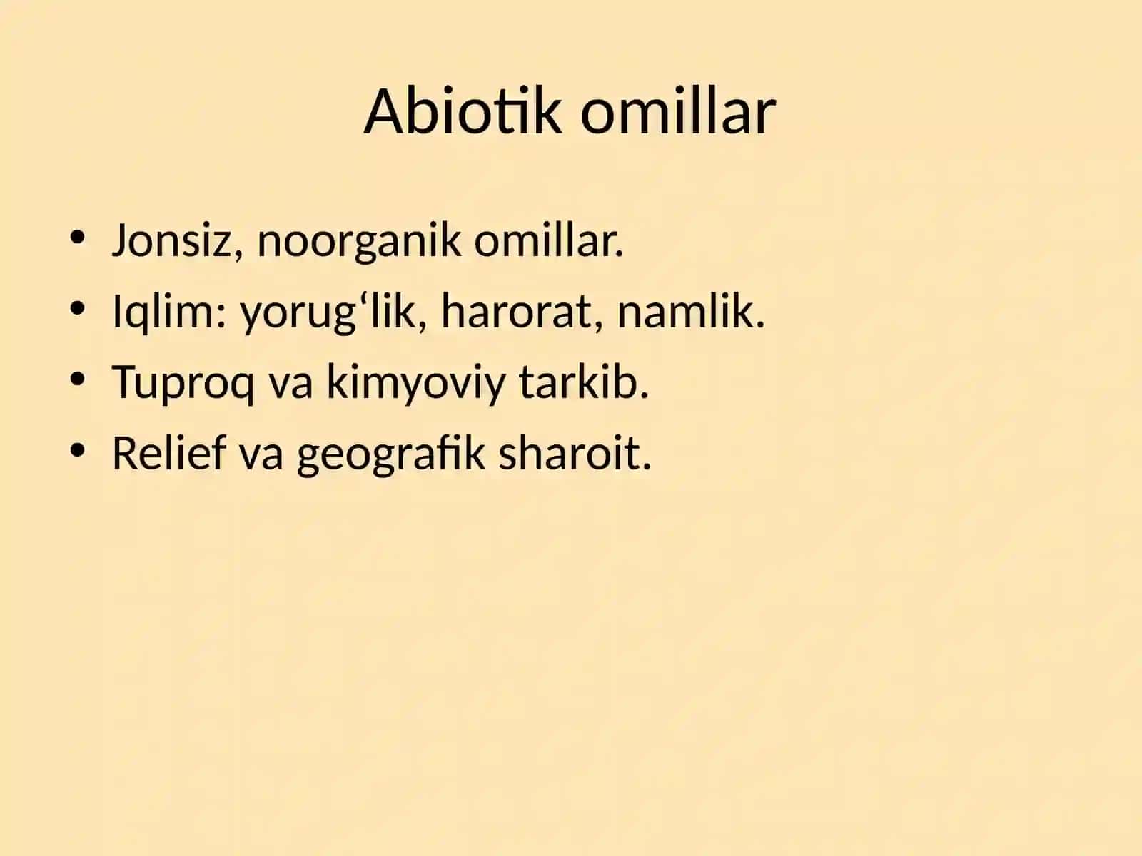 Ekologik omillar va ekosistemalar 4