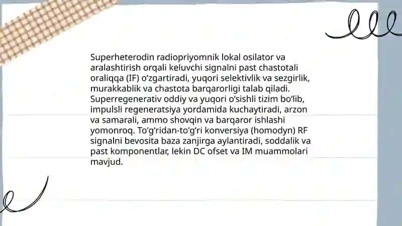 Radiopriyomniklar va ularning asosiy qismlari 4