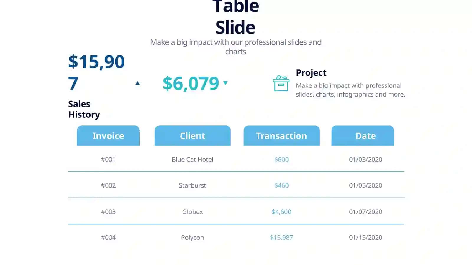 Make a big impact with our professional slides and charts 4