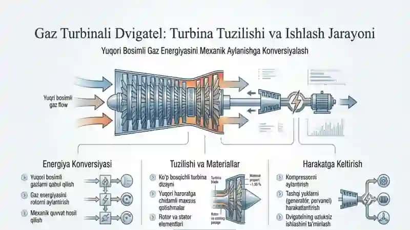 Gaz turbinali dvigatelning tuzilishi va ishlashi 4