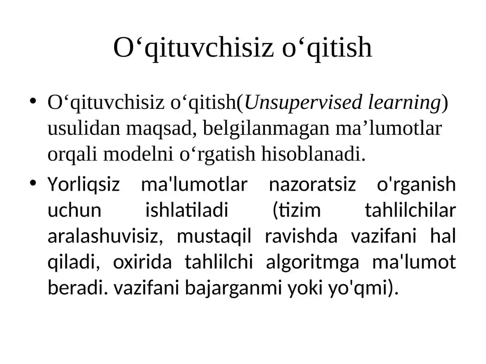 O‘qituvchisizo‘qitish. K-Means Clustering 4