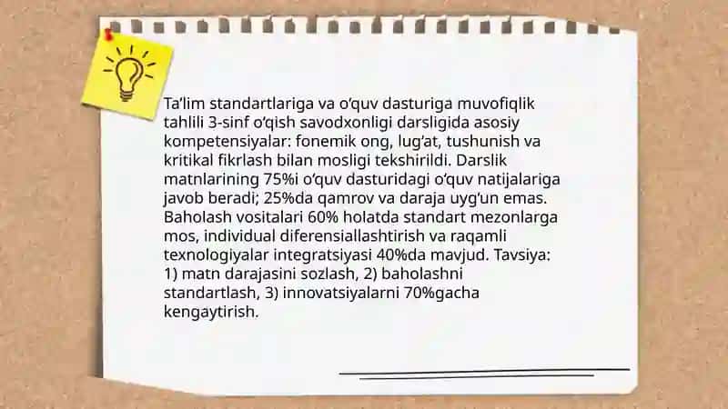 3-sinf O‘qish savodxonligi darsligi tahlili 4