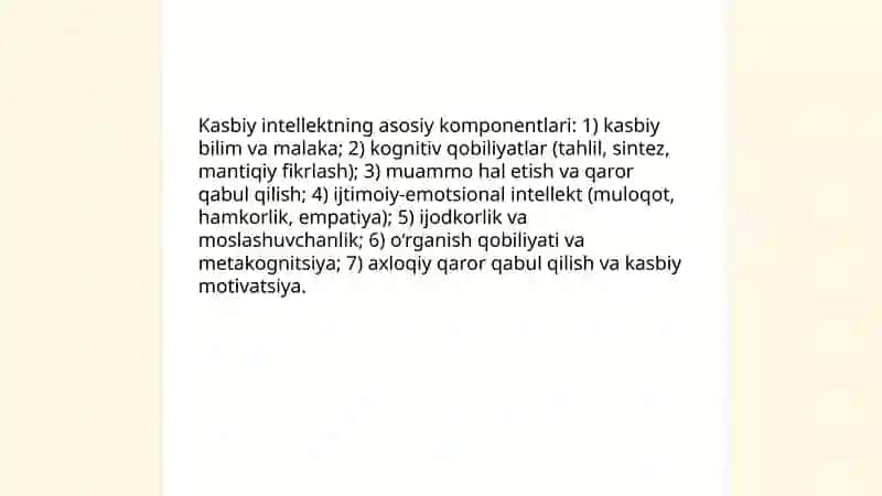 Shaxs kasbiy intellekti haqida ma’lumot 4