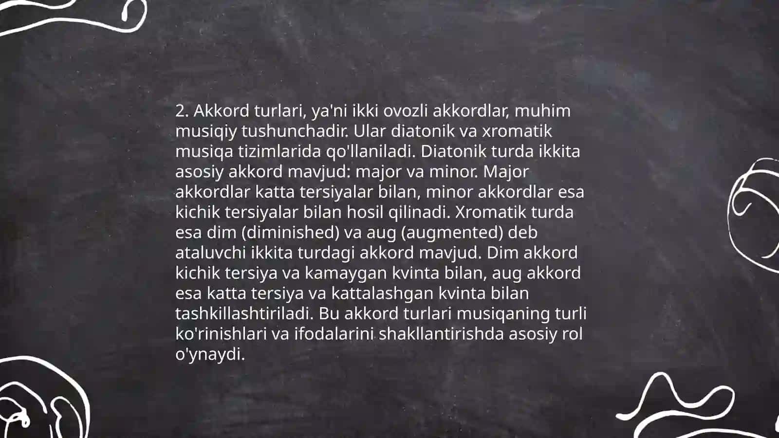 Uchtovushlik. Akkord. Interval 4