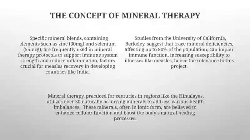 Measles Culture project: Mineral therapy 4