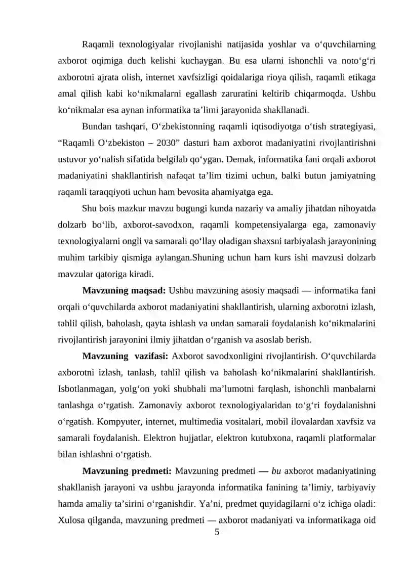 Axborot Madaniyati Tushunchasi 4