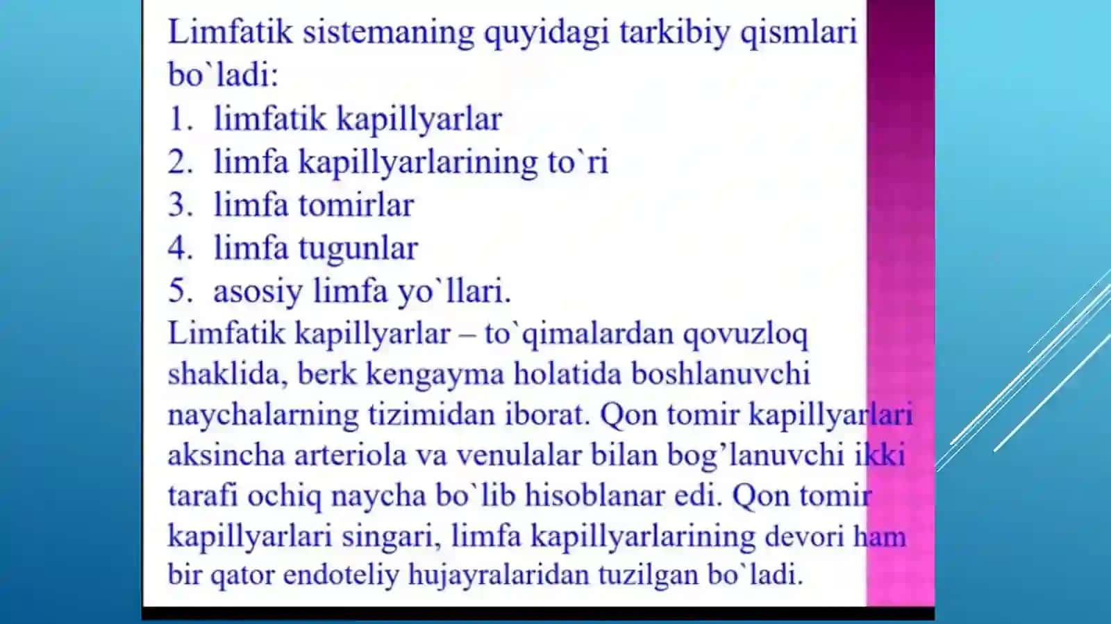 ODAM ANATOMIYASI FANI 4