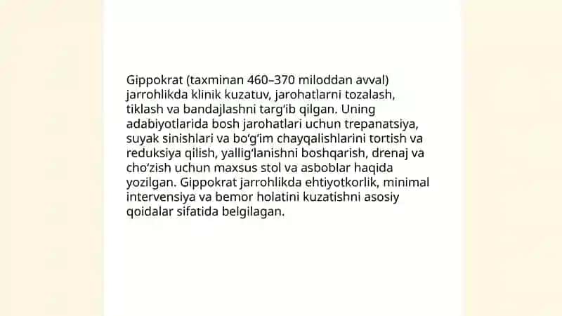 Qadimgi Gretsiya va Rimda jarrohlik usullari 4