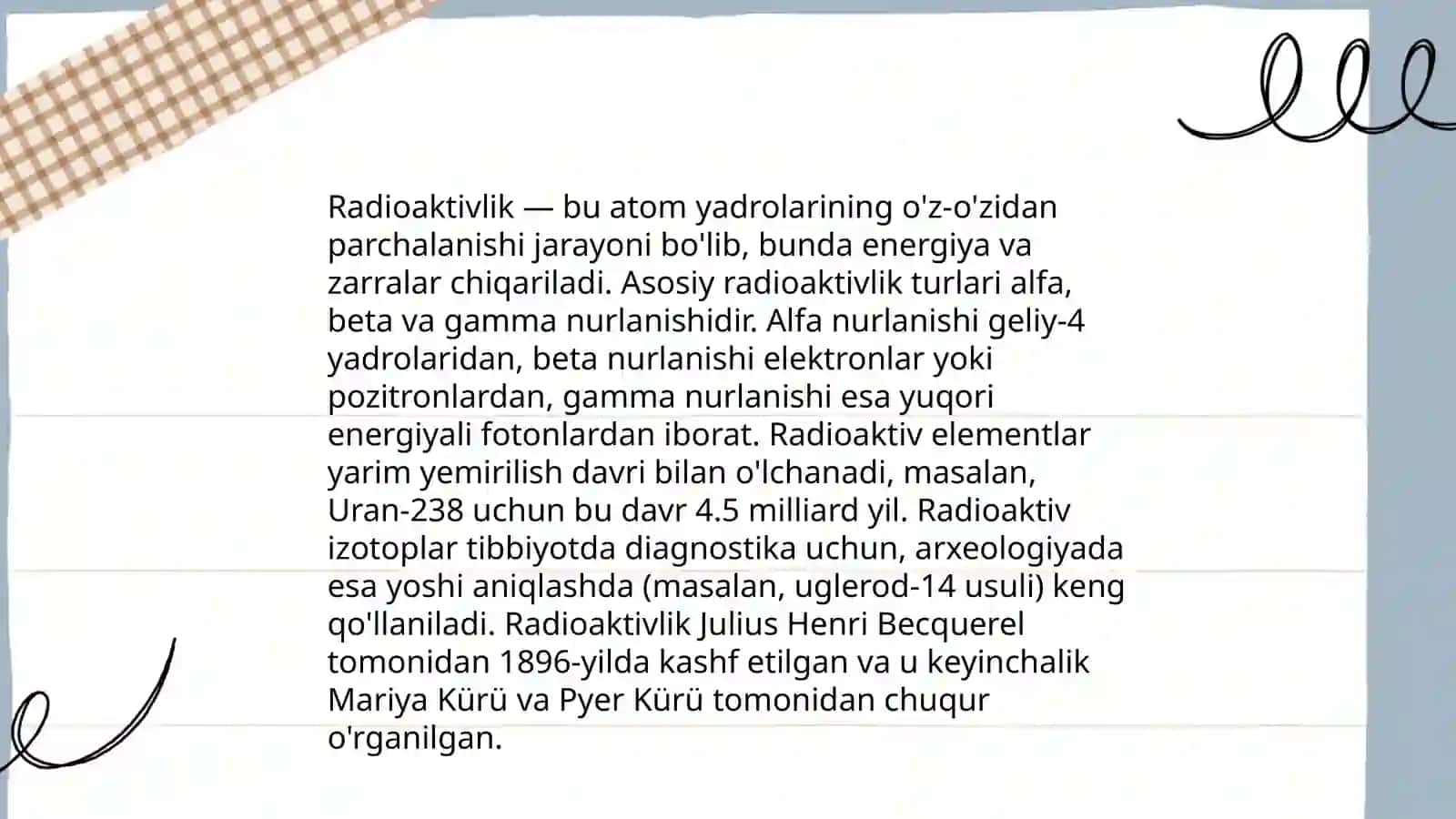 O`rta Umumta`lim maktablarida Radioaktivlik hodisasi mavzusini oqitish metodikasi 4