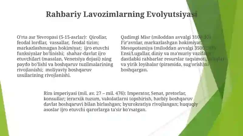 Ijroiya Harakatlarning Tarixiy Misollari 4
