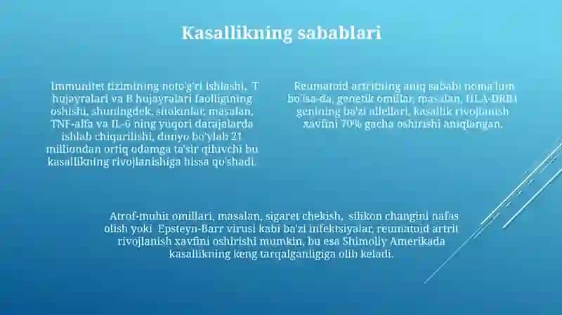 Romatoid Artritning Alomatlari va Tashxisi 4