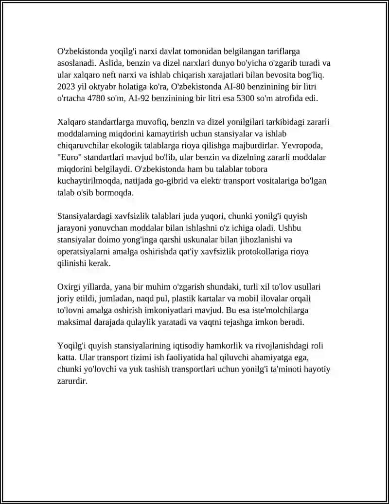 SERVIS VA QOʻSHIMCHA AXBAROT BELGILARI 4