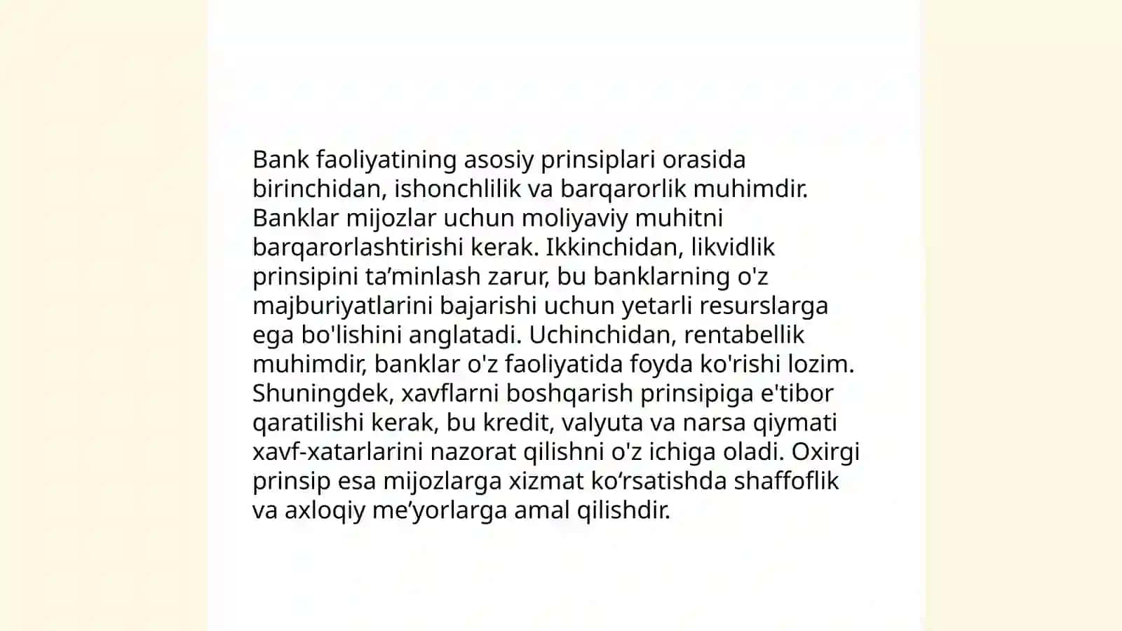 Banklar va bank faoliyati tushunchasi 4