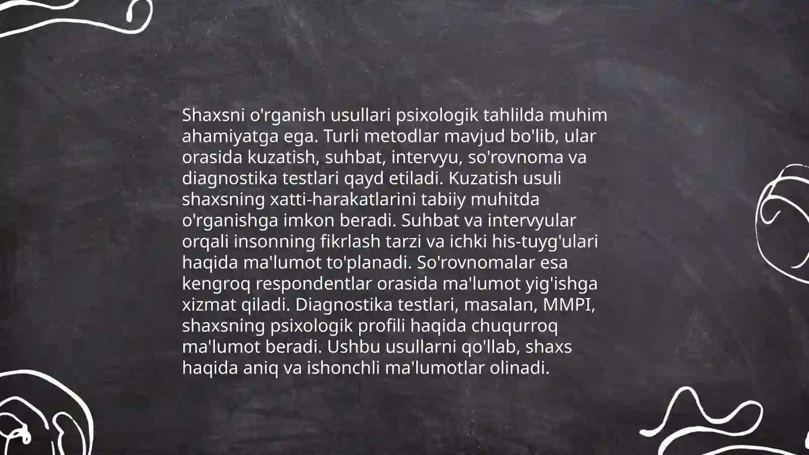 Shaxs va shaxs soʻrovnomalari tushunchasi 4