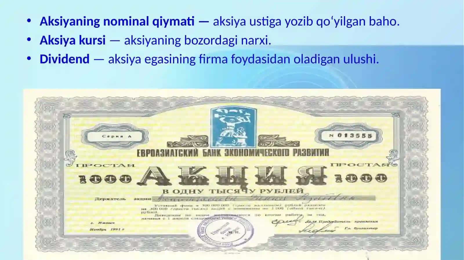 Aksiyadorlik Jamyati 4