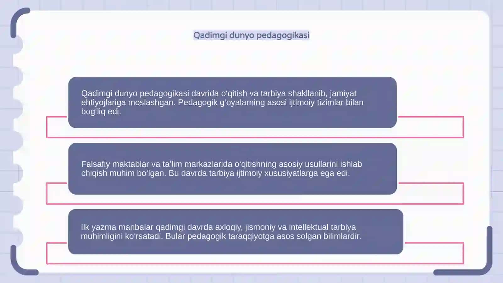 Pedagogik taʼlimot tarixi 4