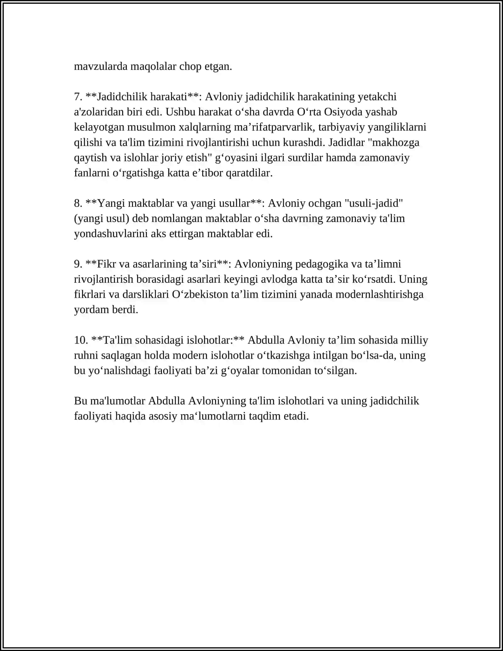 ABDULLA AVLONIYNING PEDOGOGIKA QARASHLAR 4