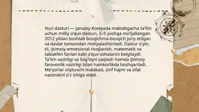 Koreyada maktabgacha ta'lim 4
