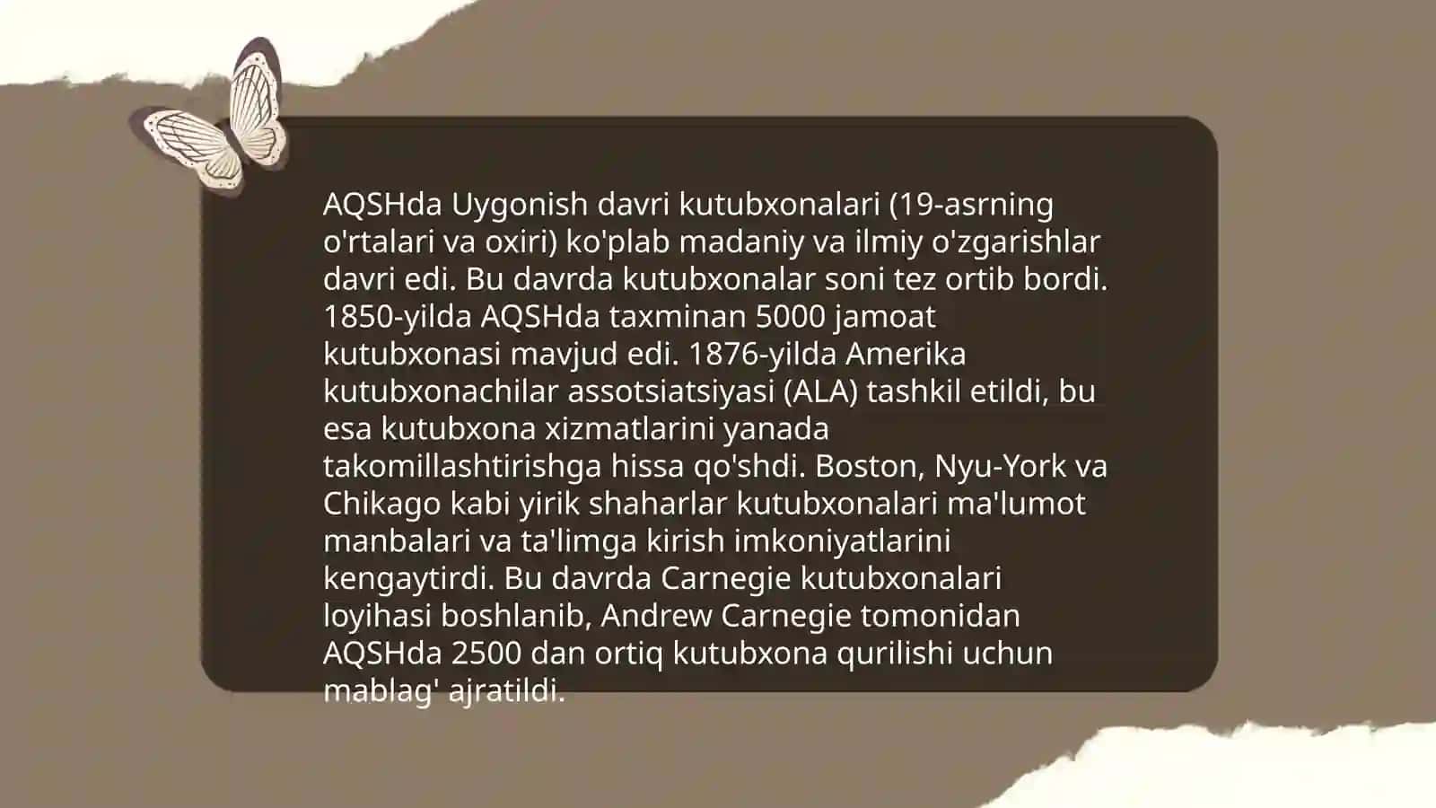 UYĞONISH DAVRIDA AQSH VA ANGLIYA KUTUBXONASI 4