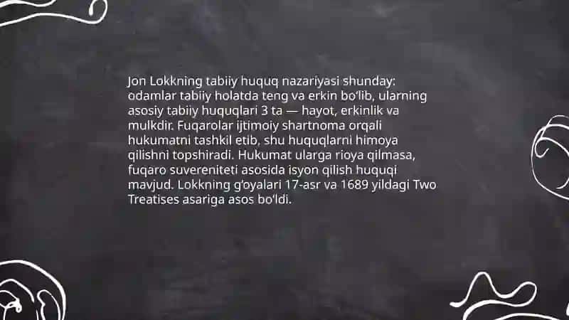 Jon Lokk axloqiy qarashlari 4