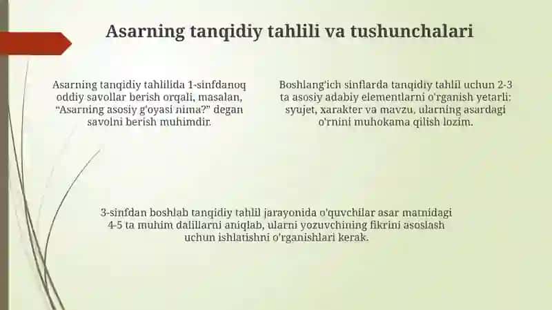 Badiiy Matnlar Bilan Ishlash 4