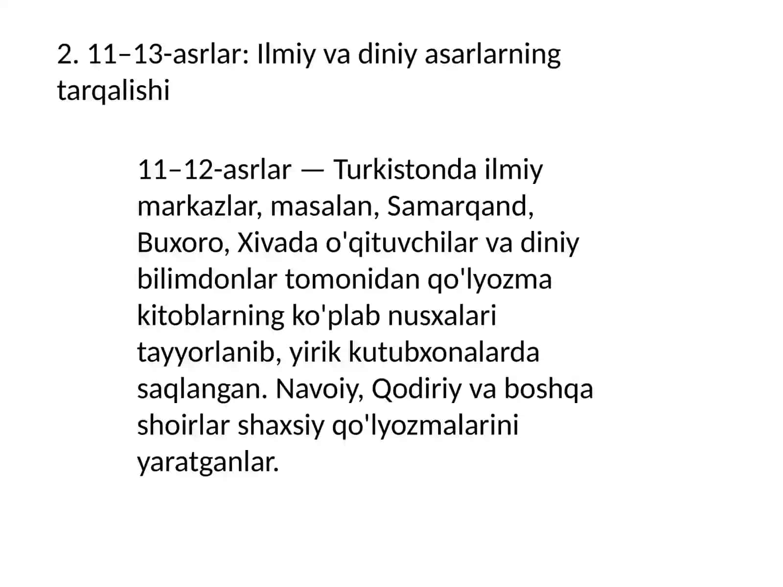 8–10-asrlar: Islomning kirib kelishi va ilk qo'lyozmalar 4